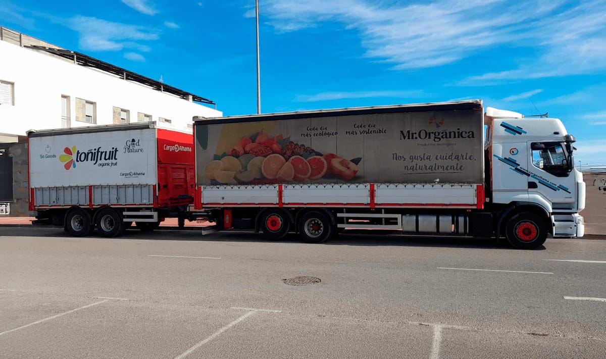 Camión blanco de transporte Cargo Alhama